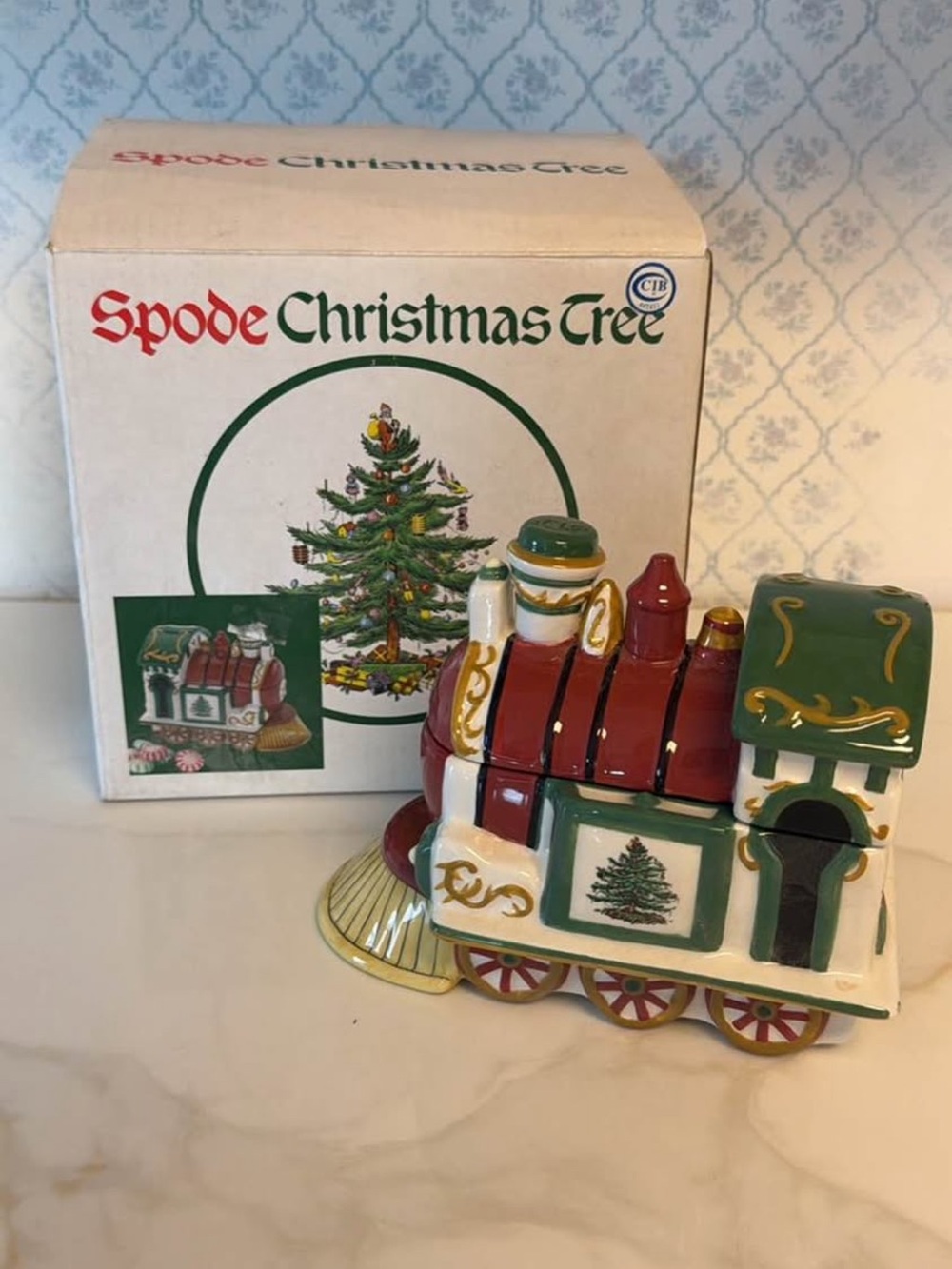 Spode Holiday Train Ceramic Candy Dish